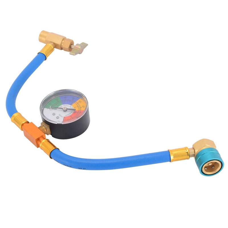 Ketofa R1234YF Charging Hose with Gauge Kits, R-1234YF Adapter 1/2 LH Sealed Can Opener Tap, A/C Service Hose Refrigerant Cans Taper Sets - Image 1